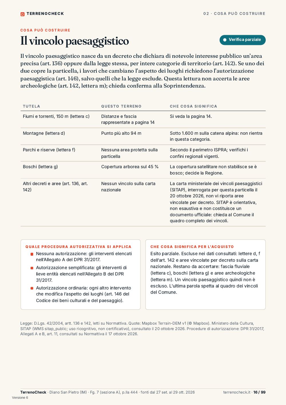 Pagina 16: Il vincolo paesaggistico