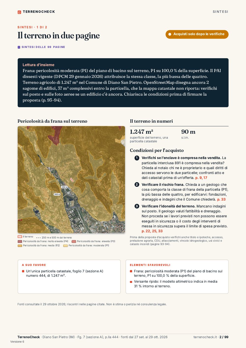 Pagina 2: Sintesi, 1 di 2
