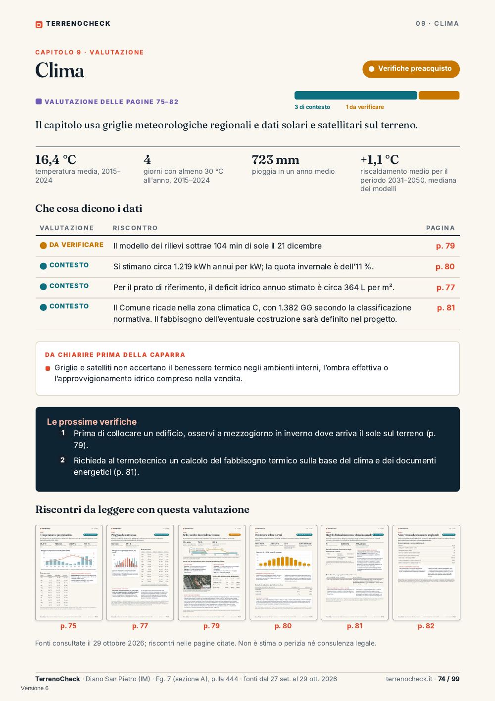 Pagina 74: Valutazione