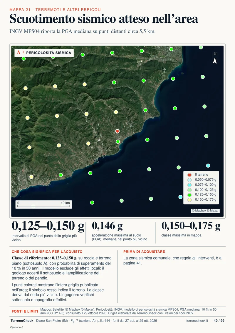 Pagina 40: Scuotimento sismico atteso nell’area