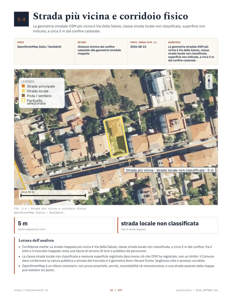 Pagina reale del dossier con una lettura territoriale mappata