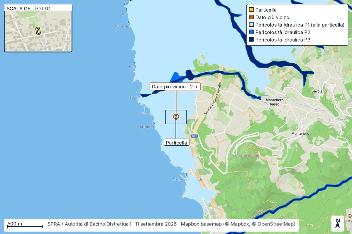 Mappa di Livorno: dove è mappato il pericolo di alluvione.
